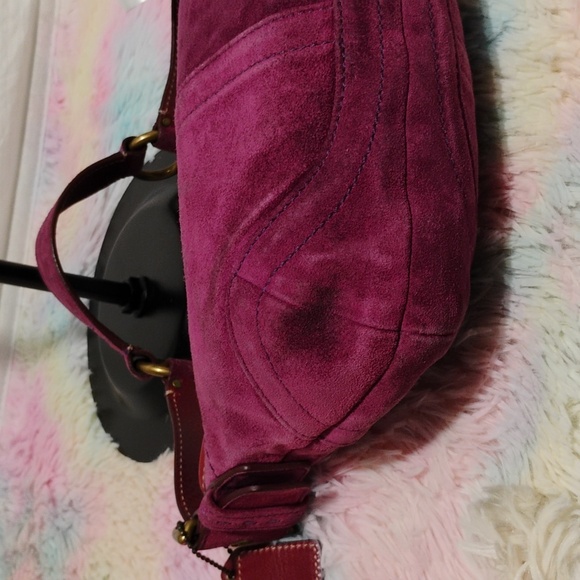 Coach Y2K Vintage Soho Suede Maroon/Burgundy Mini Bag - Picture 7 of 13